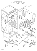 LINER PARTS Diagram and Parts List for YRT14ZKXGW00  Roper Refrigerator