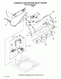 CONSOLE AND WATER INLET PARTS Diagram and Parts List for CAW12444XW1  Whirlpool Washer