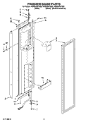 FREEZER DOOR PARTS Diagram and Parts List for KSSS48QTX00  KitchenAid Refrigerator