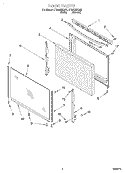 DOOR, LIT/OPTIONAL Diagram and Parts List for SF302BEGN0  Whirlpool Range