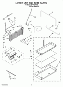 LOWER UNIT AND TUBE PARTS Diagram and Parts List for KBFO42FTX03  KitchenAid Refrigerator