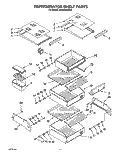 REFRIGERATOR SHELF Diagram and Parts List for KSSS36DBW01  KitchenAid Refrigerator