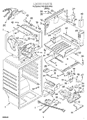 LINER Diagram and Parts List for 2VET23DKJW00  Whirlpool Refrigerator