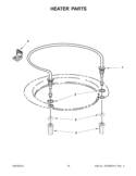 HEATER PARTS Diagram and Parts List for WDF735PABM0  Whirlpool Dishwasher