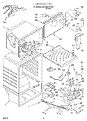 LINER Diagram and Parts List for 4ET20NKXFW00  Whirlpool Refrigerator