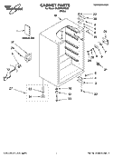 CABINET PARTS Diagram and Parts List for EL02PPXMQ00  Whirlpool Refrigerator
