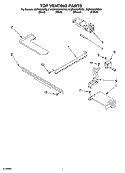 TOP VENTING PARTS Diagram and Parts List for KGRA806PSS01  KitchenAid Range