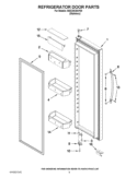 REFRIGERATOR DOOR PARTS Diagram and Parts List for 6ISC20C6AY00  Whirlpool Refrigerator