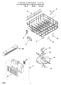 LOWER DISHRACK Diagram and Parts List for GU980SCGZ0  Whirlpool Dishwasher