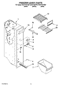 FREEZER LINER PARTS Diagram and Parts List for ED5CHQXKT07  Whirlpool Refrigerator