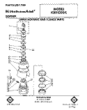 SECTION Diagram and Parts List for KBDS250X  KitchenAid Food Waste Disposer