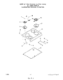 MAIN TOP Diagram and Parts List for 2265W0A  Roper Range