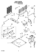 UNIT PARTS Diagram and Parts List for KTRC22KVSS00  KitchenAid Refrigerator