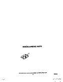 OPTIONAL, MISCELLANEOUS Diagram and Parts List for DU9200XX0  Whirlpool Dishwasher