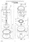 AGITATOR, BASKET AND TUB Diagram and Parts List for 3LBR8255EQ0  Whirlpool Washer