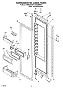 REFRIGERATOR DOOR PARTS Diagram and Parts List for KSSS36FMB01  KitchenAid Refrigerator