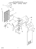 AIR FLOW Diagram and Parts List for 3VED29DQEN00  Whirlpool Refrigerator