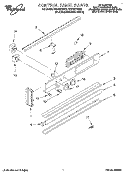CONTROL PANEL, LITERATURE Diagram and Parts List for RB270PXBQ1  Whirlpool Wall Oven