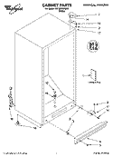 CABINET PARTS Diagram and Parts List for EV120FXMQ03  Whirlpool Freezer