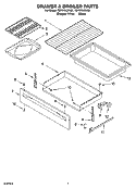 DRAWER & BROILER PARTS Diagram and Parts List for YSF379LEKB0  Whirlpool Range