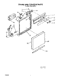 FRAME AND CONSOLE Diagram and Parts List for DU5016XW0  Whirlpool Dishwasher