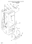 REFRIGERATOR LINER Diagram and Parts List for 4YED22PWDN02  Whirlpool Refrigerator