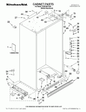 CABINET PARTS Diagram and Parts List for KSSS36FTX04  KitchenAid Refrigerator