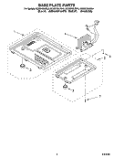 BASE PLATE PARTS Diagram and Parts List for KCMS185JBL4  KitchenAid Microwave