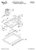 COOKTOP Diagram and Parts List for RS675PXEZ0  Whirlpool Range