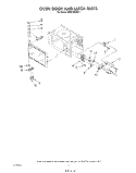 OVEN DOOR AND LATCH Diagram and Parts List for MW1500XS1  Whirlpool Microwave