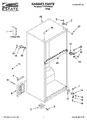 CABINET PARTS Diagram and Parts List for TT18TKXSQ00  Estate Refrigerator