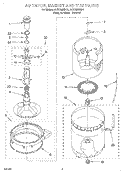 AGITATOR, BASKET, AND TUB Diagram and Parts List for 4LSC9255DN1  Whirlpool Washer