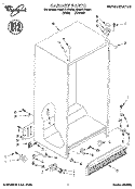 CABINET Diagram and Parts List for ED20TKXDN01  Whirlpool Refrigerator