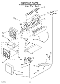 ICE MAKER, OPTIONAL Diagram and Parts List for 5VGS9SHGKQ01  Whirlpool Refrigerator