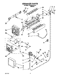 ICEMAKER, LIT/OPTIONAL Diagram and Parts List for 6ED22DQXAW01  Whirlpool Refrigerator