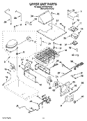 UPPER UNIT PARTS Diagram and Parts List for KSSS36FMX03  KitchenAid Refrigerator