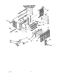 CABINET Diagram and Parts List for ACQ062XW1  Whirlpool Air Conditioner