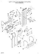 AIR FLOW AND RESERVOIR Diagram and Parts List for KSSS48MDX04  KitchenAid Refrigerator