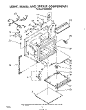 LIGHT, HINGE AND STIRRER Diagram and Parts List for RHM975PW  Whirlpool Range