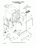 TUB ASSEMBLY PARTS Diagram and Parts List for CUD4000WQ1  Crosley Dishwasher