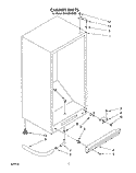 CABINET Diagram and Parts List for EV150FXXN00  Whirlpool Freezer