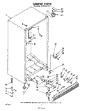 CABINET Diagram and Parts List for EV200NXKW1  Whirlpool Freezer