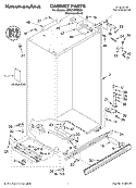 CABINET PARTS Diagram and Parts List for KSSC36FMS00  KitchenAid Refrigerator