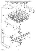 UPPER DISHRACK AND WATERFEED Diagram and Parts List for GU940SCGB3  Whirlpool Dishwasher