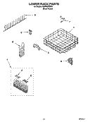 LOWER RACK PARTS, OPTIONAL PARTS (NOT INCLUDED) Diagram and Parts List for KUDP02FSPA1  KitchenAid Dishwasher