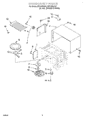 OVEN CAVITY Diagram and Parts List for MT3185SHB0  Whirlpool Microwave