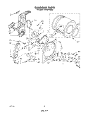 BULKHEAD Diagram and Parts List for LG5901XSW0  Whirlpool Dryer