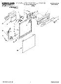 FRAME AND CONSOLE Diagram and Parts List for SUD4000HQ0  Whirlpool Dishwasher