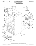 CABINET PARTS Diagram and Parts List for KFIS25XVMS10  KitchenAid Refrigerator