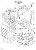 LINER Diagram and Parts List for 7TT18AKXFW00  Whirlpool Refrigerator
